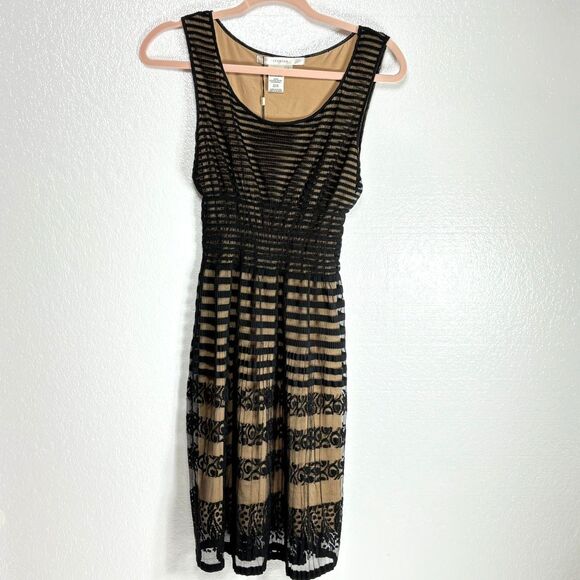 Studio M Dresses & Skirts - Studio M Black Lace Stretchy Dress with Lining Size Small NWT
